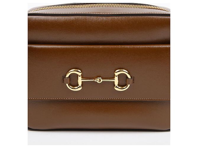 Horsebit 1955 Gucci Piccola borsa a tracolla Horsebit Marrone - vista 3