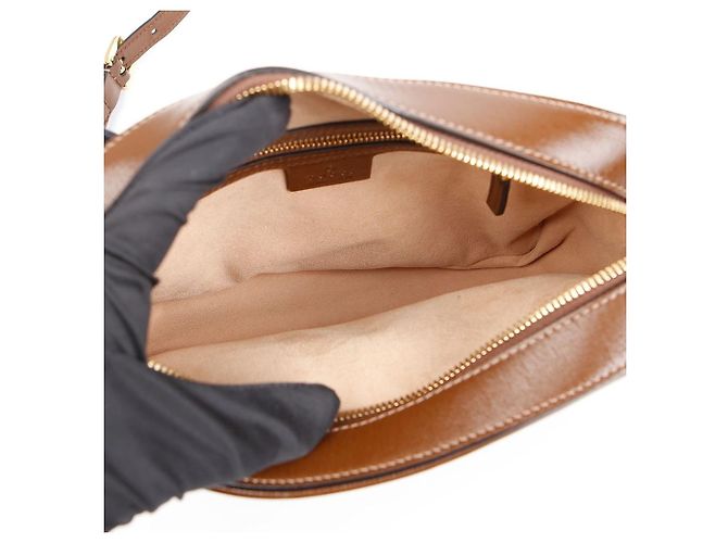 Horsebit 1955 Gucci Piccola borsa a tracolla Horsebit Marrone - vista 8