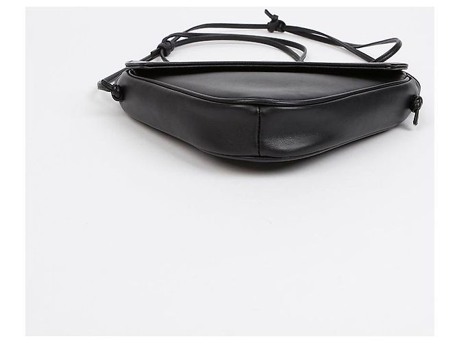 Céline Borsa a tracolla in pelle con logo stampato Triangle Nera - vista 5