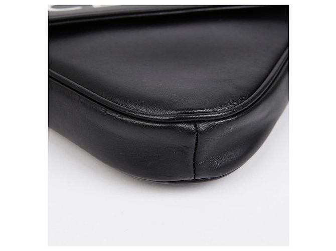Céline Borsa a tracolla in pelle con logo stampato Triangle Nera - vista 6