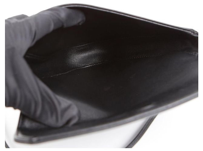 Céline Borsa a tracolla in pelle con logo stampato Triangle Nera - vista 9