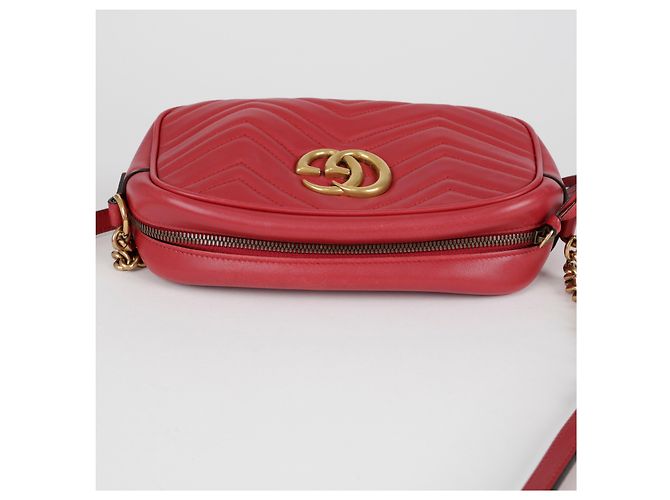 Gucci Borsa a tracolla GG Marmont Small Rossa - vista 10