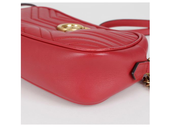 Gucci Borsa a tracolla GG Marmont Small Rossa - vista 11
