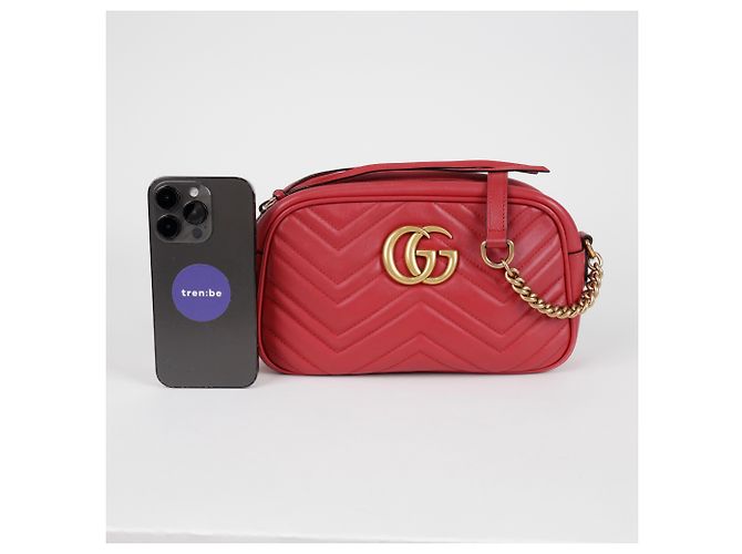 Gucci Borsa a tracolla GG Marmont Small Rossa - vista 14
