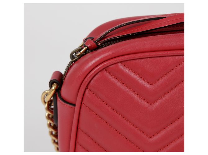 Gucci Borsa a tracolla GG Marmont Small Rossa - vista 2