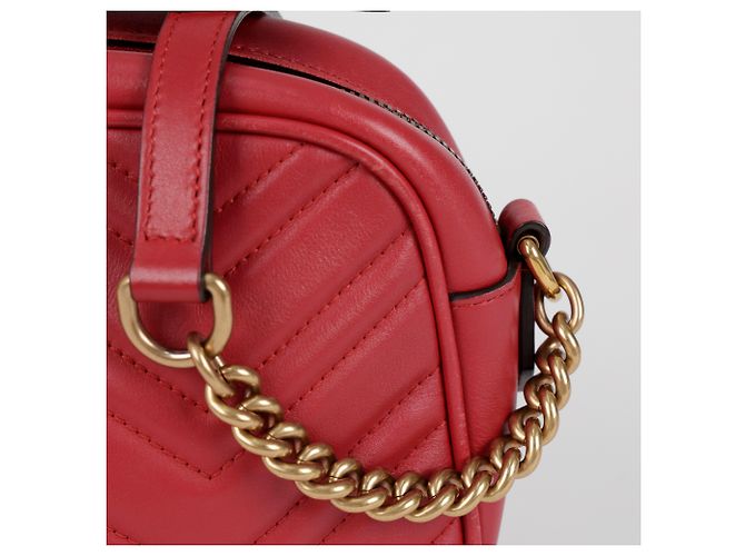 Gucci Borsa a tracolla GG Marmont Small Rossa - vista 3