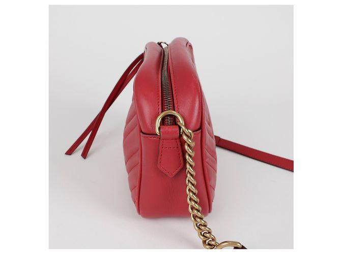 Gucci Borsa a tracolla GG Marmont Small Rossa - vista 4