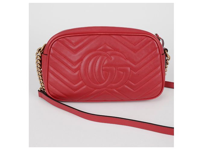 Gucci Borsa a tracolla GG Marmont Small Rossa - vista 5