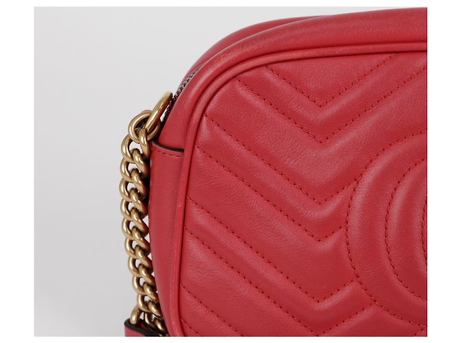 Gucci Borsa a tracolla GG Marmont Small Rossa - vista 6