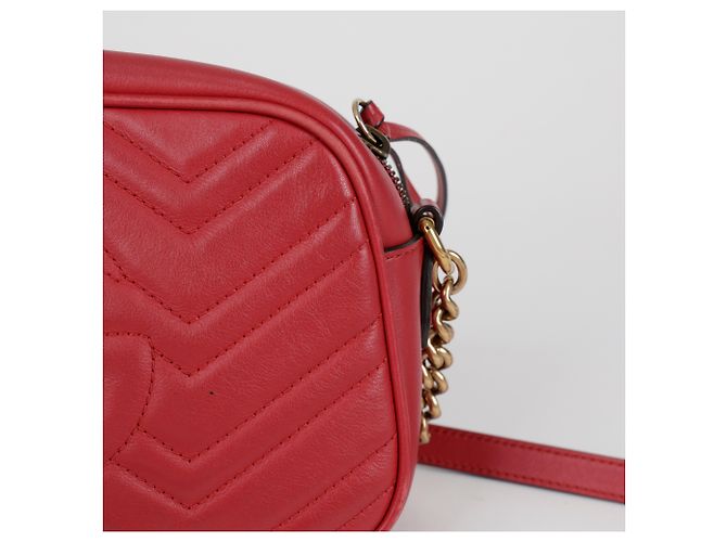 Gucci Borsa a tracolla GG Marmont Small Rossa - vista 7