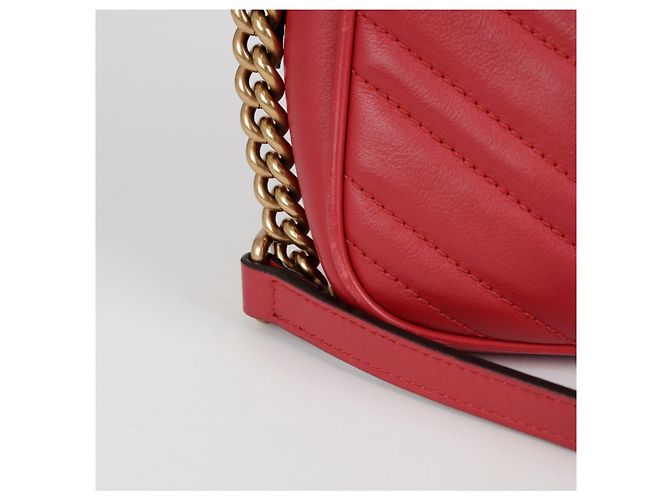 Gucci Borsa a tracolla GG Marmont Small Rossa - vista 8