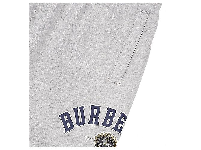 Burberry Pantaloni in cotone per bambina BONNY VARSITY Argento - vista 4