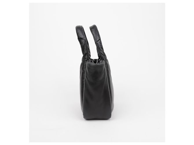 Prada Bolsa Tote de couro napa acolchoado macio preto - vista 4