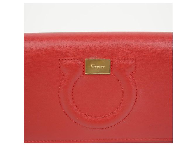 Salvatore Ferragamo Borsa a tracolla portafoglio Gancini Rossa Rosso - vista 3