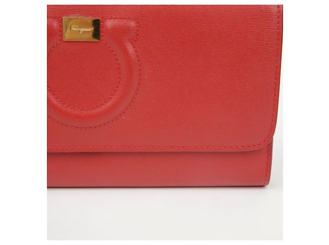 Salvatore Ferragamo Borsa a tracolla portafoglio Gancini Rossa Rosso - vista 4