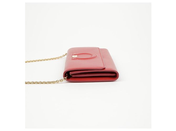 Salvatore Ferragamo Borsa a tracolla portafoglio Gancini Rossa Rosso - vista 6