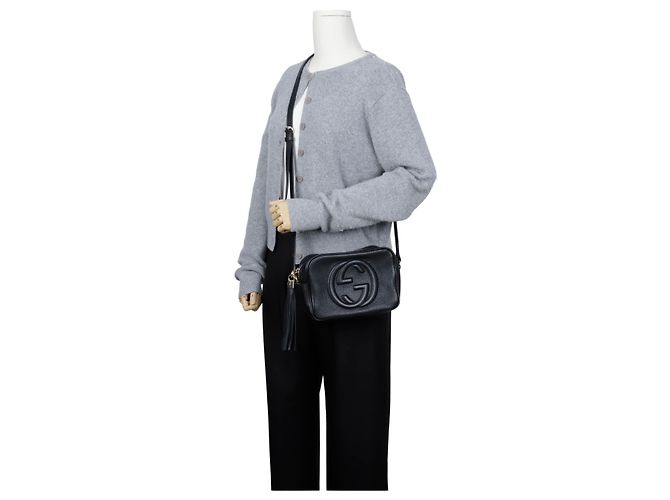 Gucci Borsa a tracolla in pelle Disco Soho Nero - vista 16