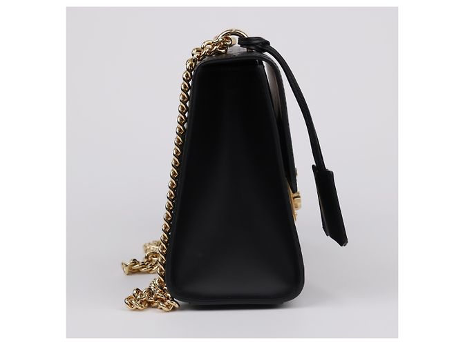 Gucci Borsa a tracolla in pelle Padlock Medium Nera Nero - vista 7