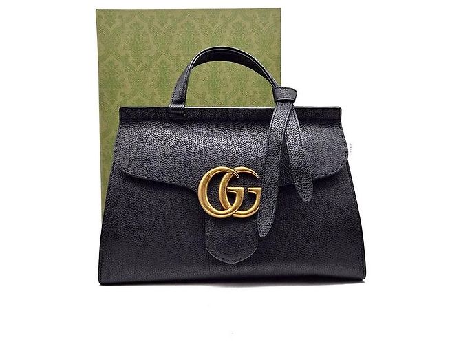Gucci Borsa Tote e Borsa a Spalla Marmont Nero - vista 7