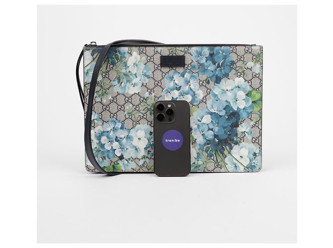 Gucci Clutch a tracolla GG Bloom Blu - vista 12