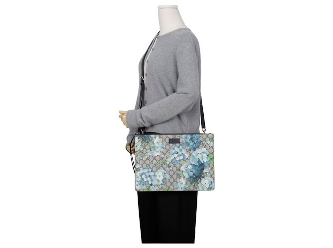 Gucci Clutch a tracolla GG Bloom Blu - vista 14