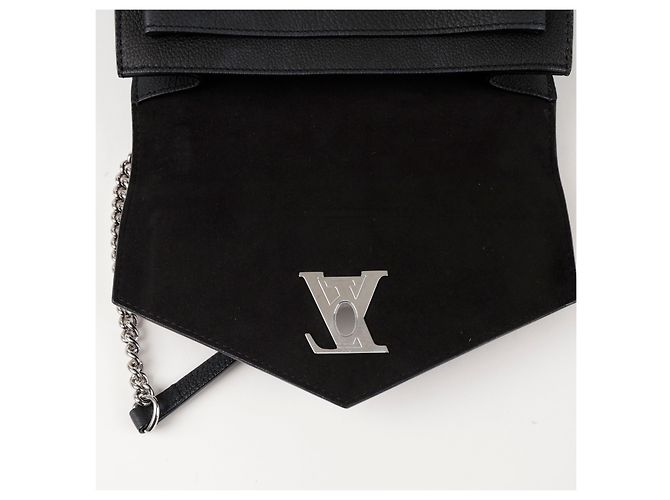 Louis Vuitton Borsa a tracolla e crossbody in pelle Mylockme Chain Black Nero - vista 10
