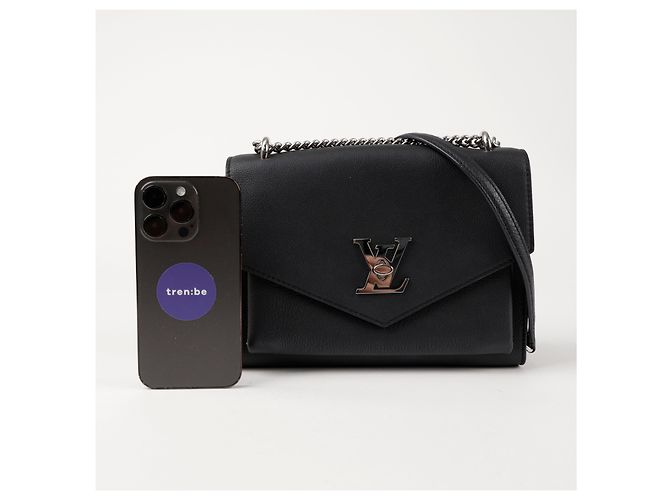 Louis Vuitton Borsa a tracolla e crossbody in pelle Mylockme Chain Black Nero - vista 9