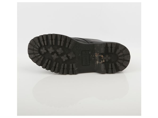 Sandro Scarpe Derby in pelle nera con zip Nero - vista 16