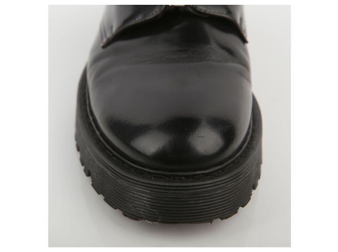 Sandro Scarpe Derby in pelle nera con zip Nero - vista 5