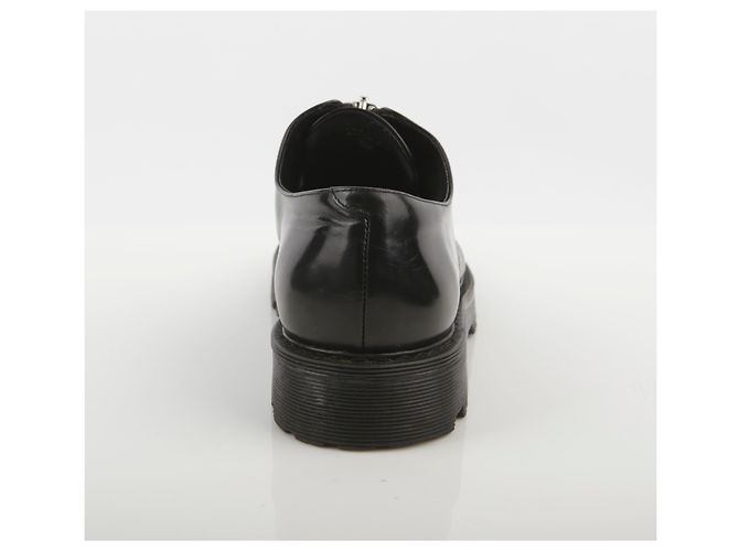 Sandro Scarpe Derby in pelle nera con zip Nero - vista 7