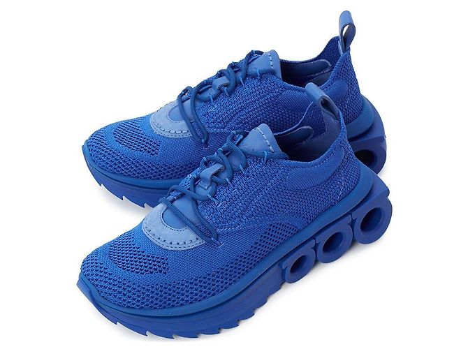 Salvatore Ferragamo Sneakers NIMA KNIT DENIM Blu - vista 2