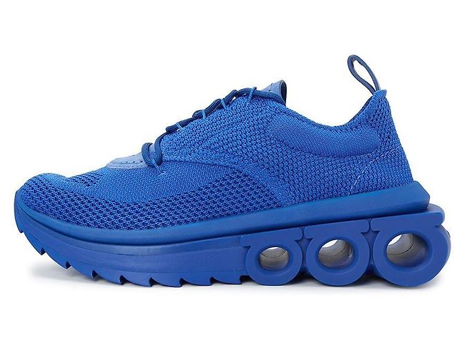 Salvatore Ferragamo Sneakers NIMA KNIT DENIM Blu - vista 5