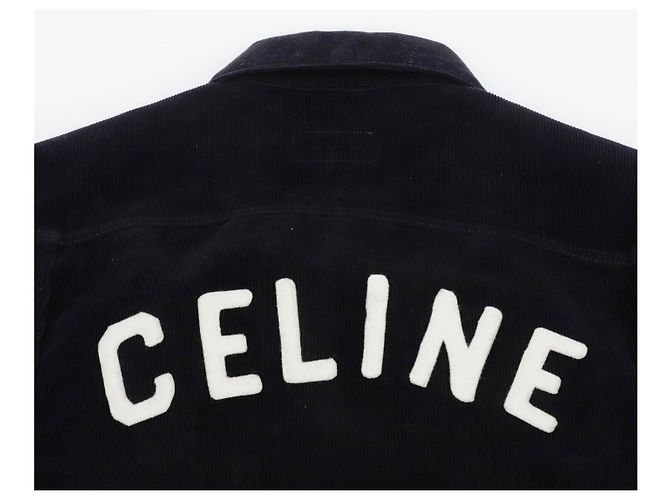 16 Céline Giacca Trucker in velluto a coste da uomo Nero - vista 9