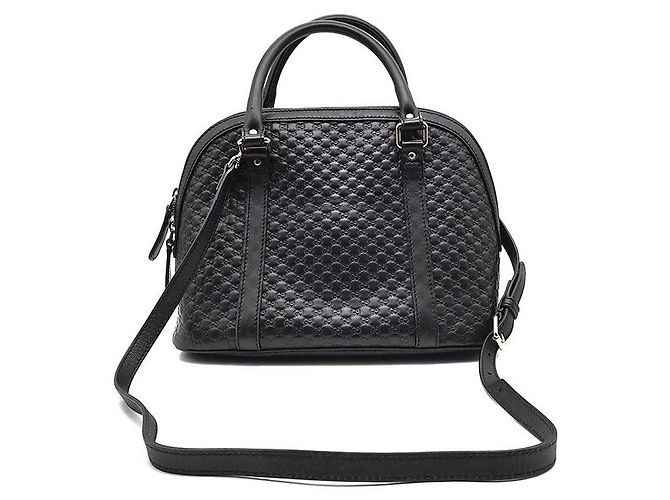 Gucci Micro Suede Dome Medium Preto - vista 3