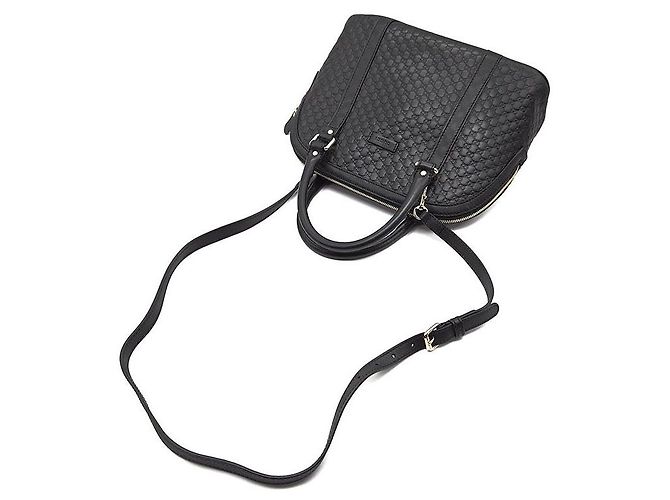 Gucci Micro Suede Dome Medium Preto - vista 4