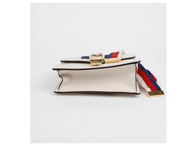 Gucci Mini borsa a tracolla con catena in pelle Sylvie Bianco - vista 6