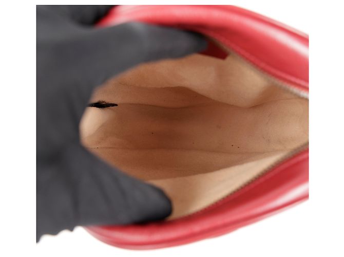 Gucci Mini borsa a tracolla rotonda GG Marmont Rossa Rosso - vista 7