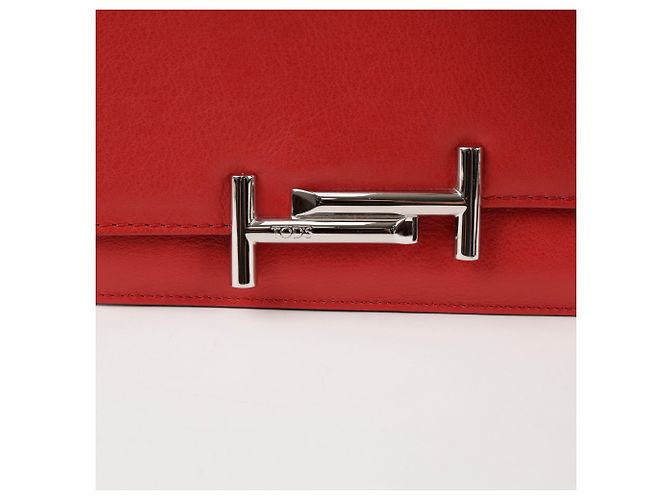 Tod's Borsa a tracolla con catena in pelle Rossa Rosso - vista 2