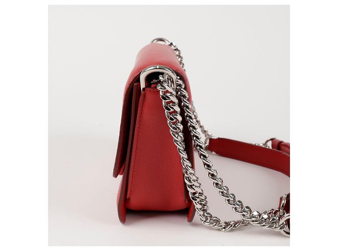 Tod's Borsa a tracolla con catena in pelle Rossa Rosso - vista 3