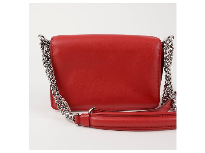 Tod's Borsa a tracolla con catena in pelle Rossa Rosso - vista 4