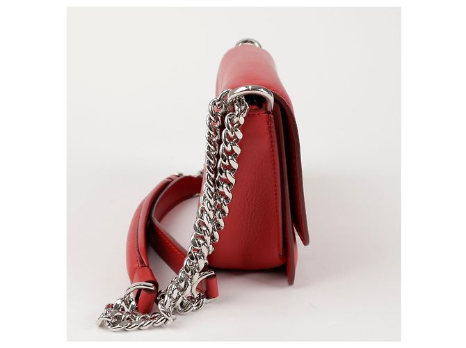 Tod's Borsa a tracolla con catena in pelle Rossa Rosso - vista 5