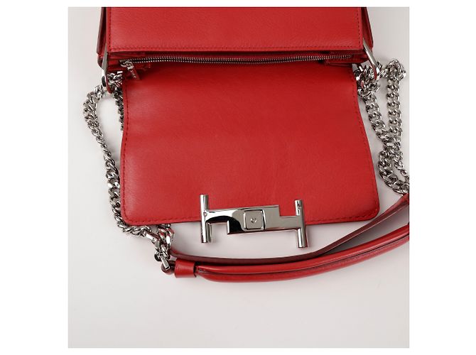 Tod's Borsa a tracolla con catena in pelle Rossa Rosso - vista 9