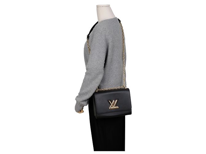 Louis Vuitton Borsa Tote Twist Epi MM Nera Nero - vista 8