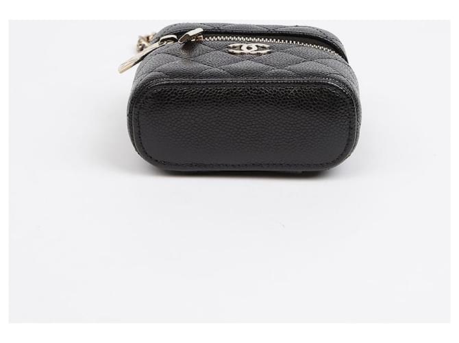 Chanel Mini Borsa Vanity Handle Chain Caviar Nera con Hardware Oro Nero - vista 6