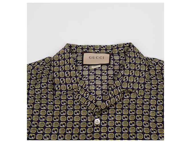 Gucci Camicia con Stampa Interlocking Taglia Multicolore - vista 3