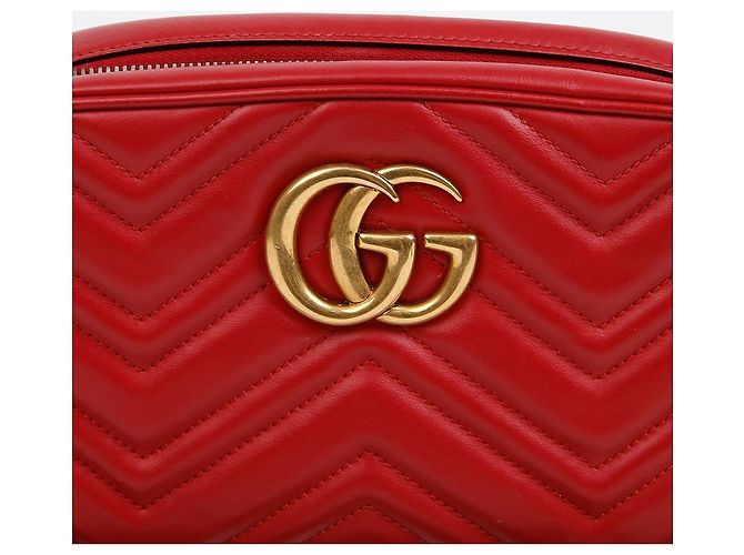 Gucci Piccola borsa a tracolla GG Marmont Rossa - vista 2