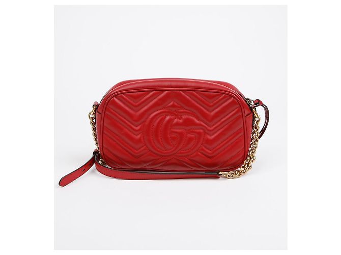 Gucci Piccola borsa a tracolla GG Marmont Rossa - vista 3