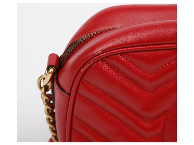Gucci Piccola borsa a tracolla GG Marmont Rossa - vista 4