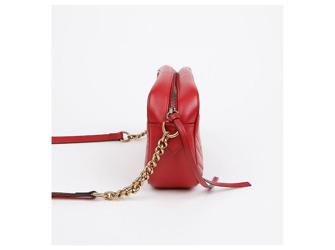Gucci Piccola borsa a tracolla GG Marmont Rossa - vista 5
