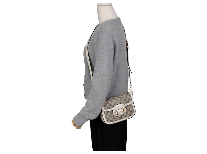 Horsebit 1955 Gucci Horsebit Mini Shoulder Bag White - view 8